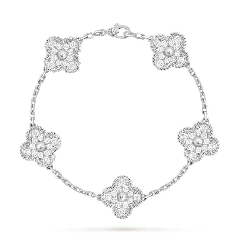 VAN CLEEF PLATA CON ZIRCONIAS
